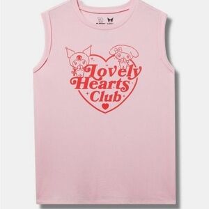 Torrid Pink Muscle Tee Sanrio Graphic